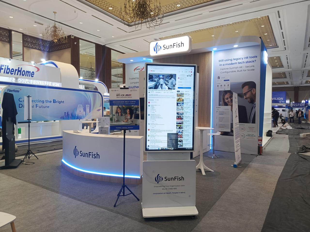 SunFish HR tech exhibition booth at DTI-CX 2025